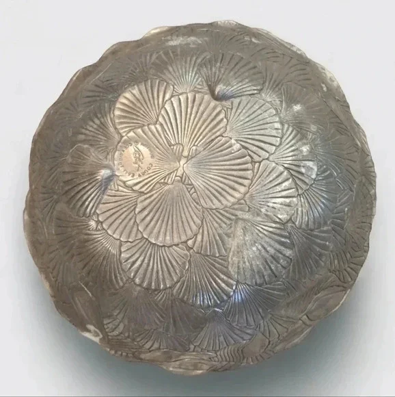 Arthur Court Large Aluminum Salad bowl With Utensils 14" - Picture 3 of 9